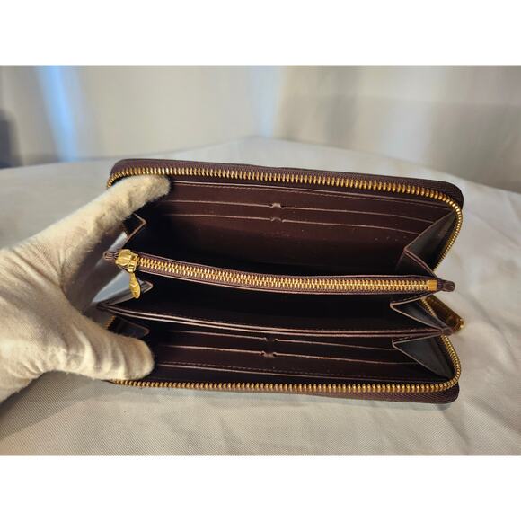 Louis Vuitton Vernis Zippy Wallet Amarante Burgundy With Box, Dustbag LV Patent - Picture 10 of 16